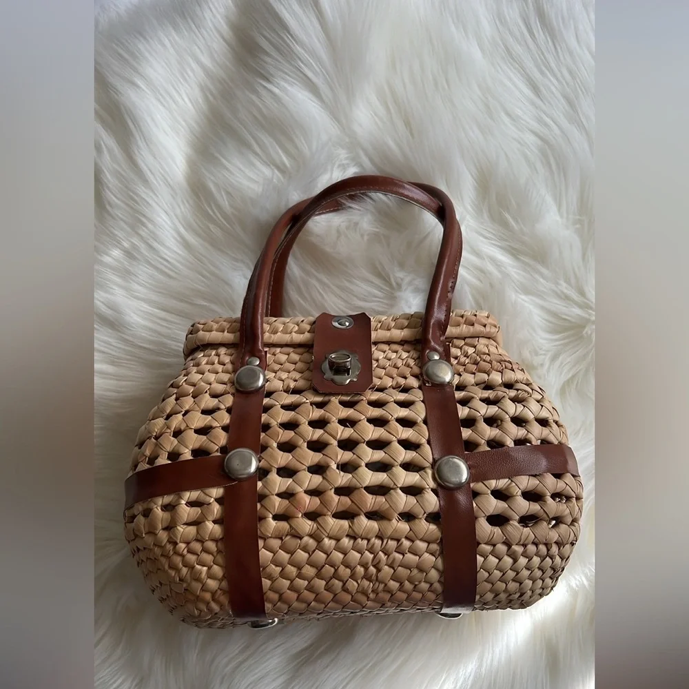 Wicker Basket Handbag - Picture 3 of 12